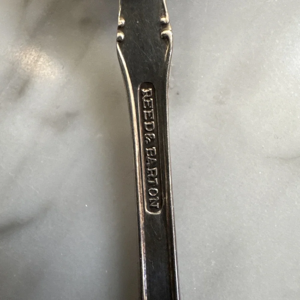 Reed & Barton DRESDEN ROSE 3 Silverplate Serving Pieces Gravy Sugar Butter Knife